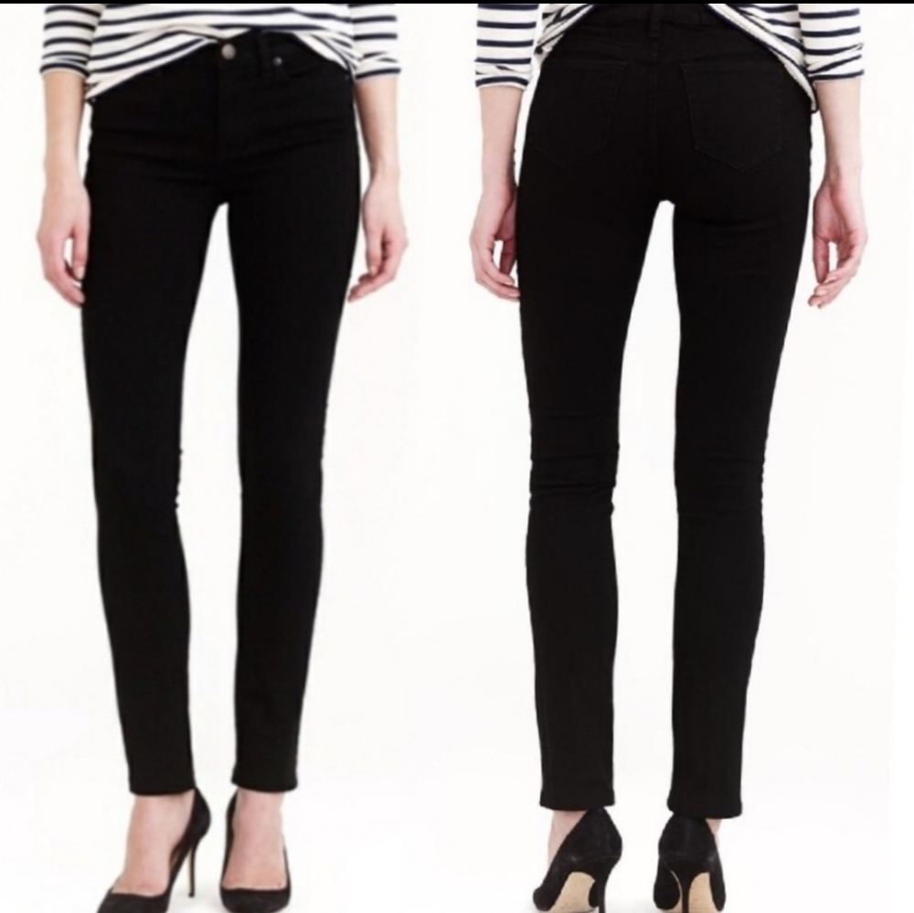 J crew black jeans Reid size 25 slim straight leg excellent condit